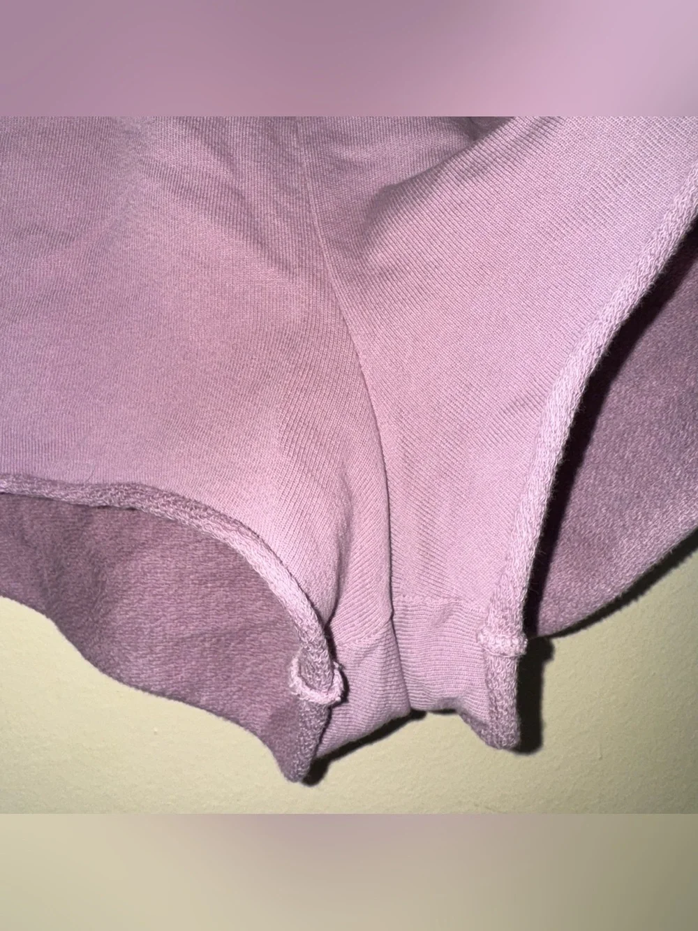 MATE The Label Purple Drawstring Organic Cotton Sweat Lounge Shorts Size M - Picture 3 of 6